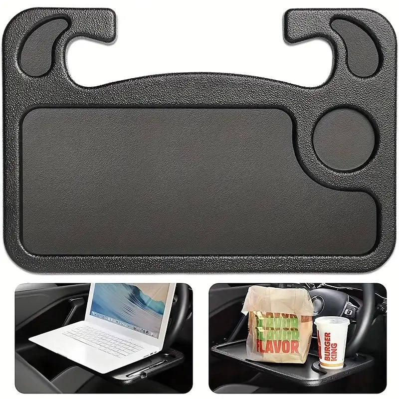 Plateau de Volant — Bureau & Repas, double face, 42 × 28 cm (pose instantanée)