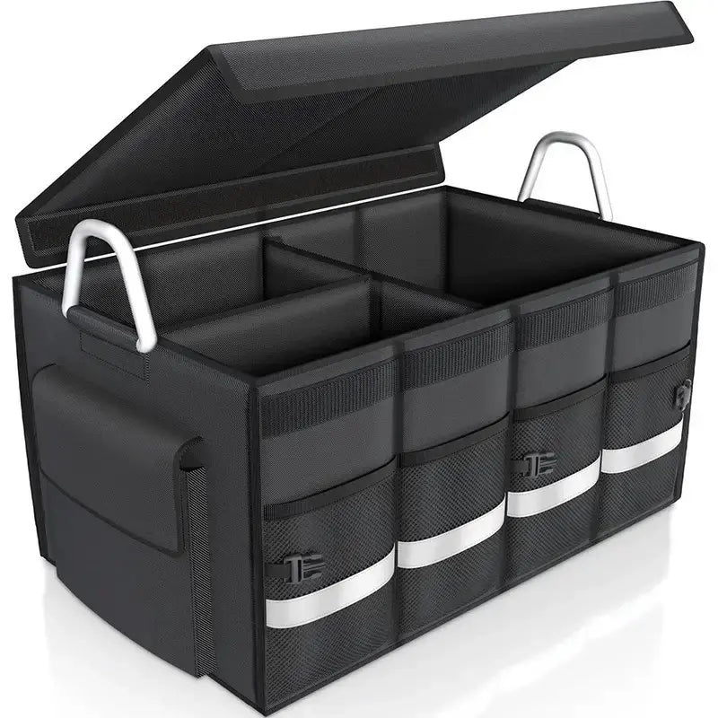 Organiseur de coffre pliable 66 L – Oxford 1680D avec couvercle et poches