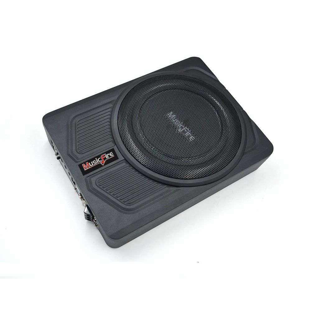 Caisson de basses 10″ sous-siège – 12 V, profil 82 mm
