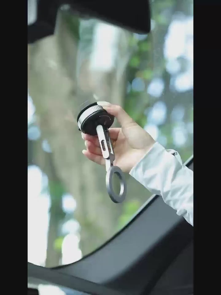 Charger la vidéo : Support Téléphone Magnétique Voiture – Fixation Solide 180°